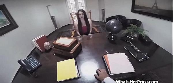  Boss testing out secretary teen candidate